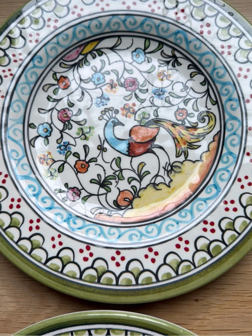 Rare Set of 4 Mixed Williams Sonoma Melamine Nazari Salad Plates 8.75”